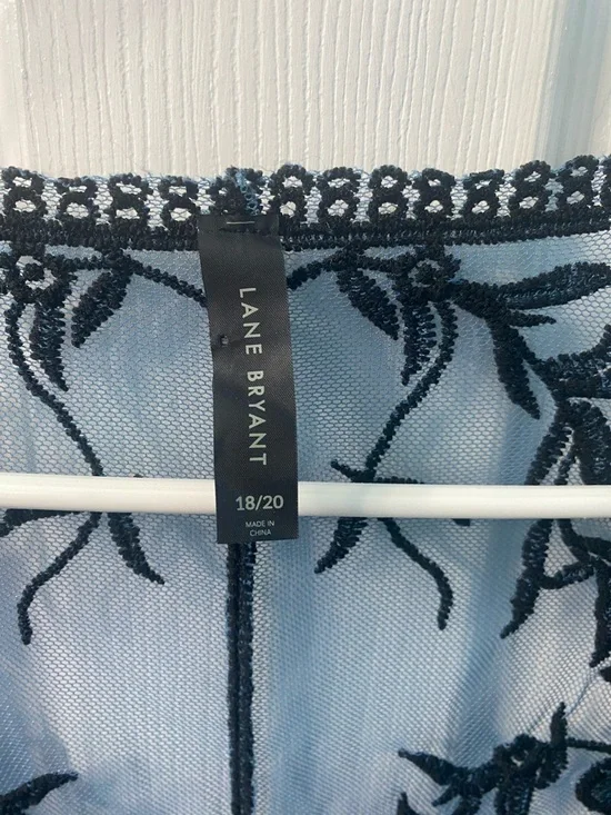 Lane Bryant Sheer Embroidered Kimono - Black - Picture 2 of 2